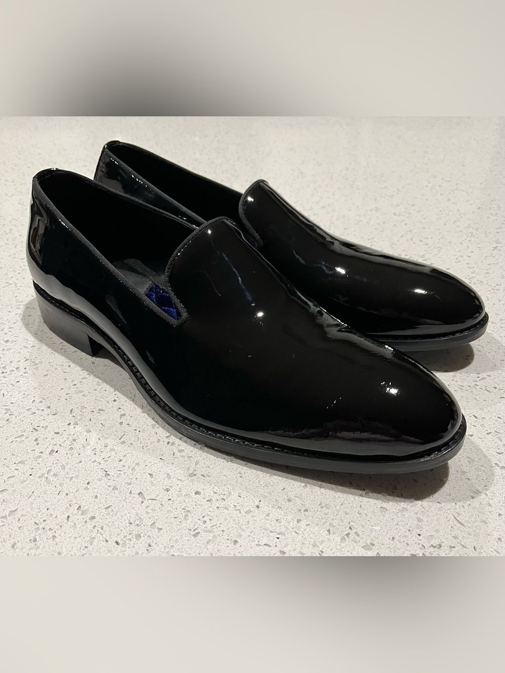 Johnston & Murphy Men's Patent Leather Tuxedo Dress Shoes Black Size 9.5 M